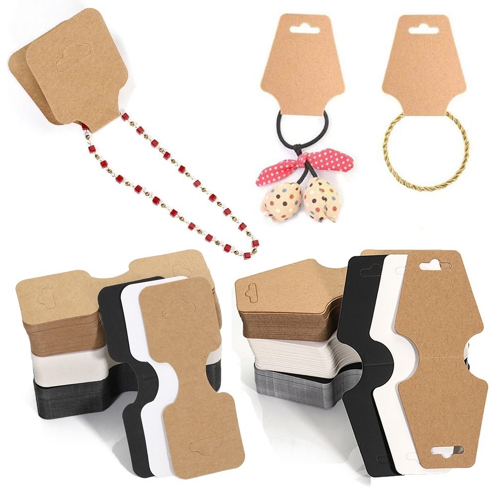 Cardstock Paper Pack - 50Pcs Jewellery Packing Card Display Holder