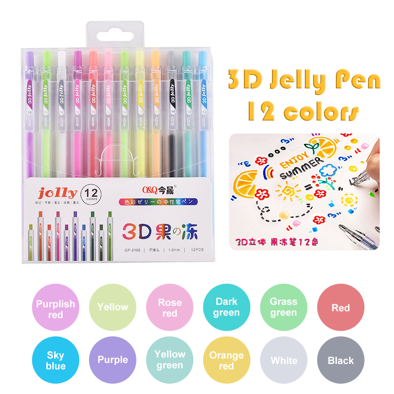 3D Three-dimensional Jelly Pen - Gel Ink Pen Set 评论和价格