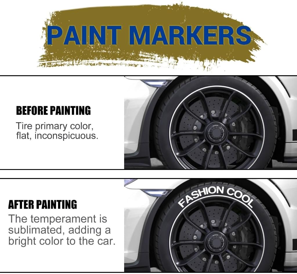 White Waterproof Cars Wheel Ti - Whiteboard Marker Set 评论和价格