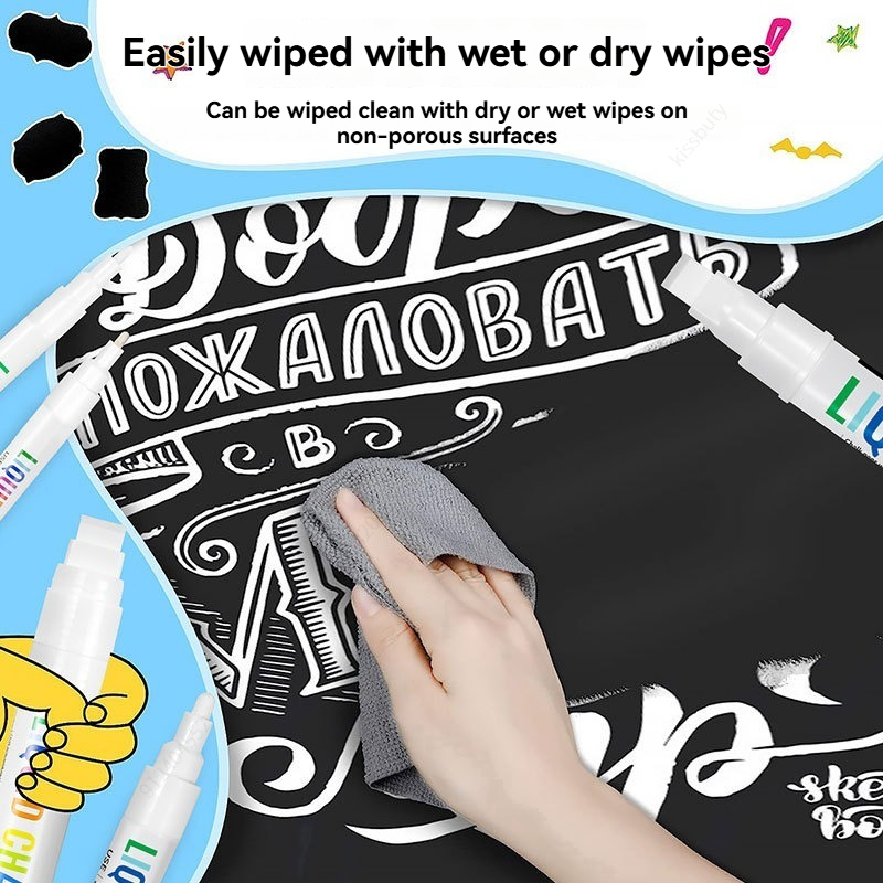 5pcs/set White Chalk Markers L - Whiteboard Marker Set 评论和价格