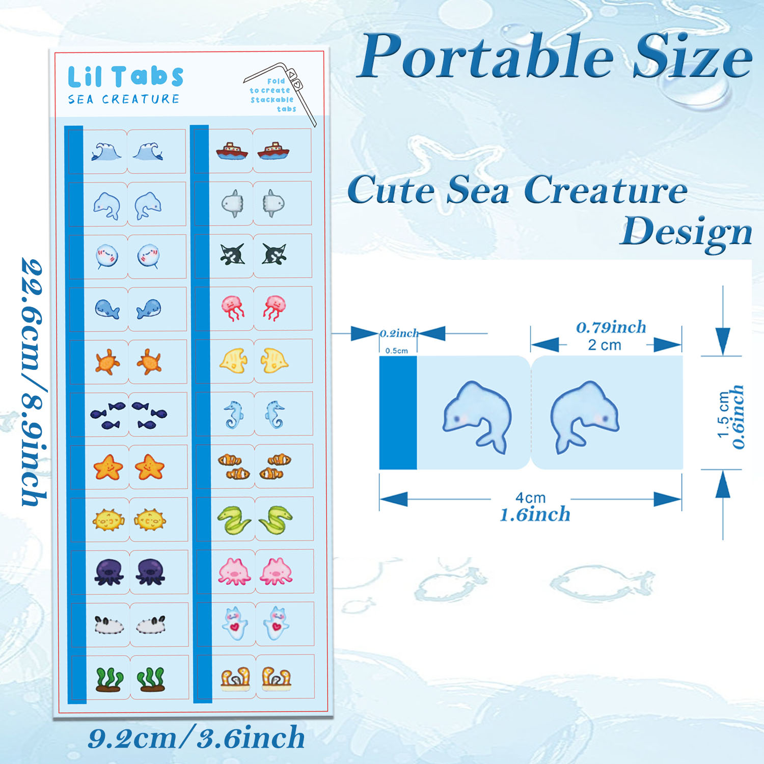 Sea Creature Lil Tab Stickers  - Memo Pad Sticky 评论和价格