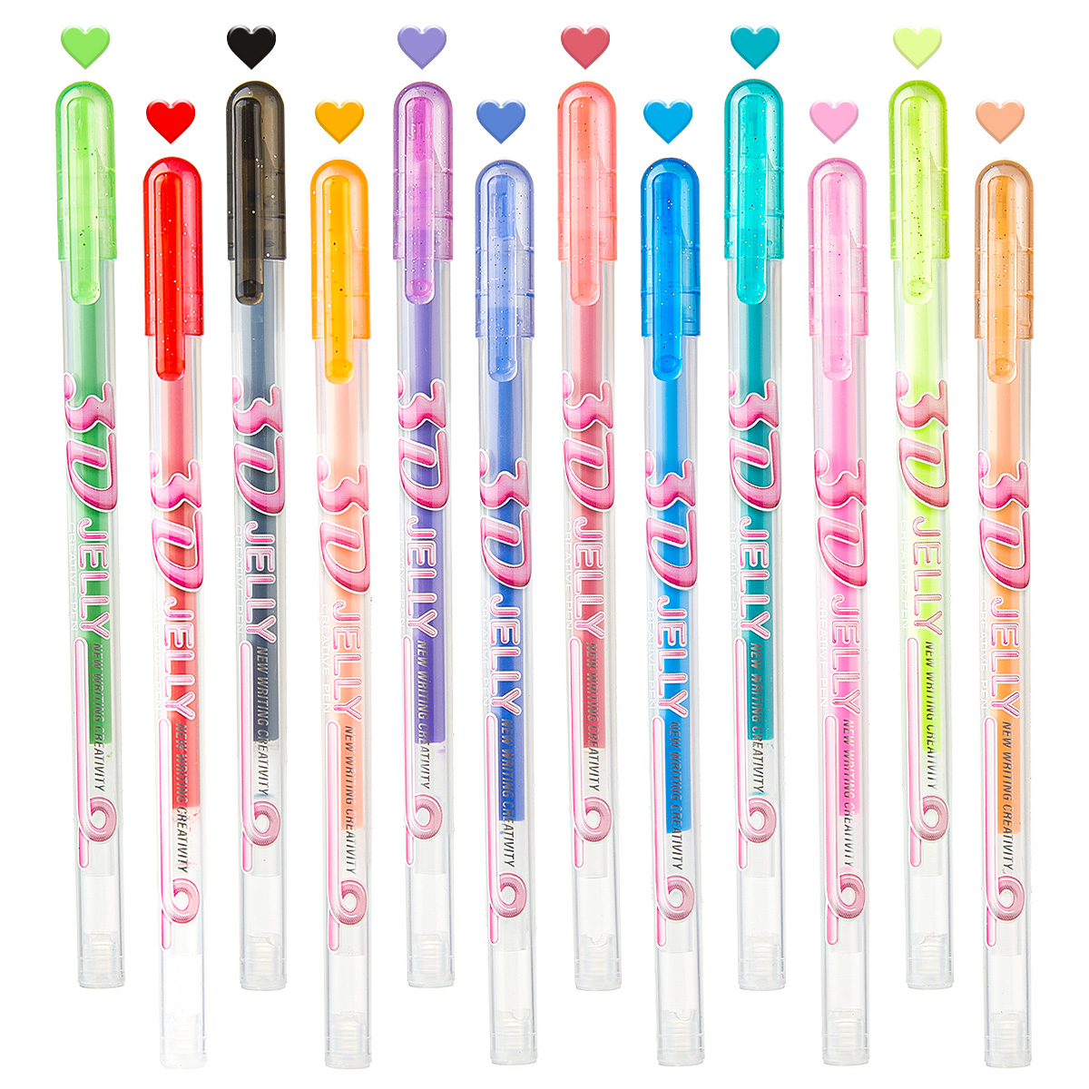 SHANDS 12PCS 3D Jelly Gel Pens - Gel Ink Pen Set 评论和价格