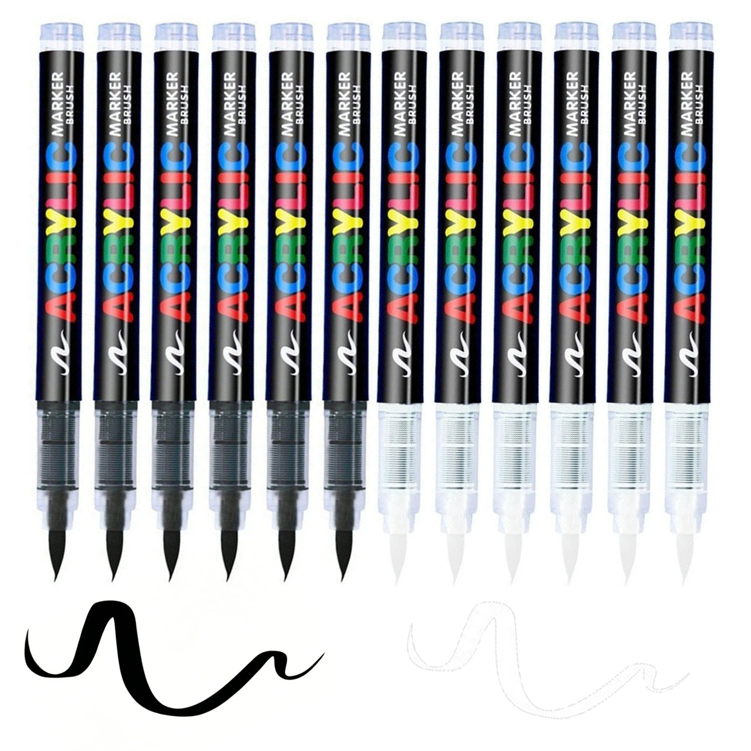 12 Pcs Black/White Premium Sof - Whiteboard Marker Set 评论和价格