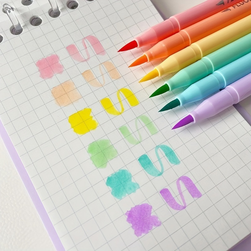 6pcs Soft Brush Fluorescence P - Highlighter Set Pastel 评论和价格