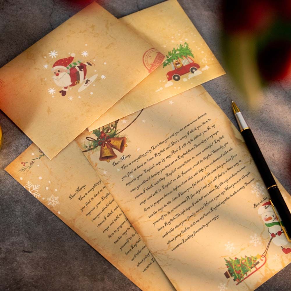 DIY Vintage Santa Claus Gift I - Letter Envelope Kraft 评论和价格