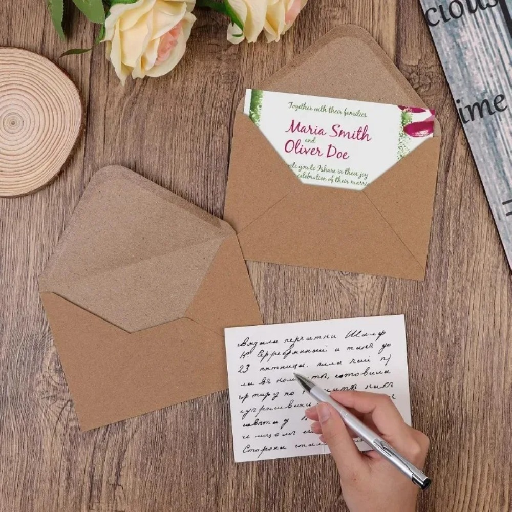 50Pcs Classical Brown Kraft Bl - Letter Envelope Kraft 评论和价格