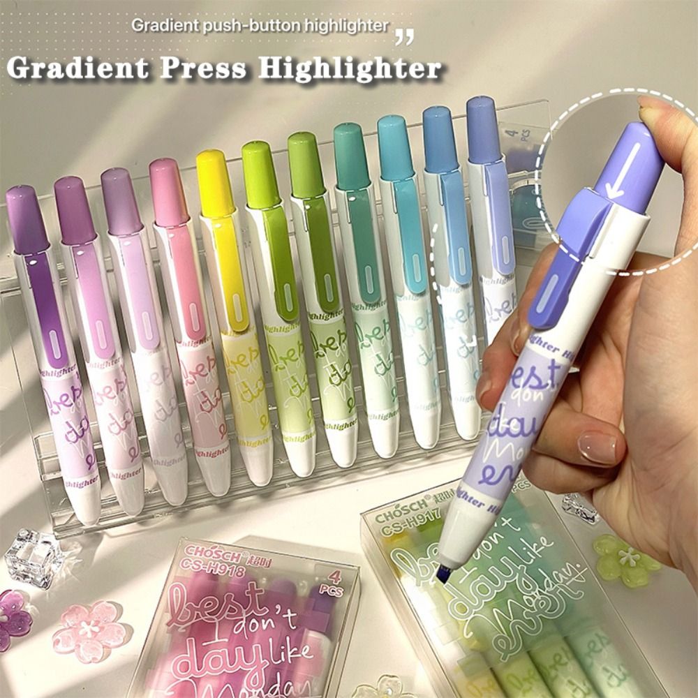 4pcs New Gradient Color Highli - Highlighter Set Pastel 评论和价格