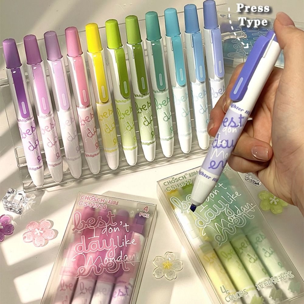 4pcs New Gradient Color Highli - Highlighter Set Pastel 评论和价格