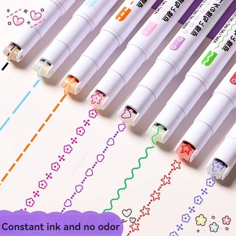6-24Pcs/Set Flower Line Shape  - Highlighter Set Pastel 评论和价格