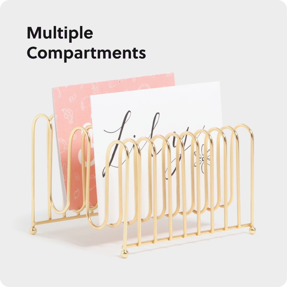 Bent Wire Desk Organizer Lette - Is Stationery Office Supply 评论和价格