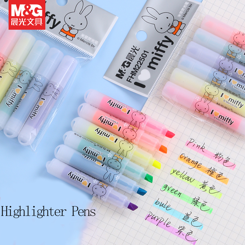 M&G Highlighter Marker Angled  - Highlighter Set Pastel 评论和价格