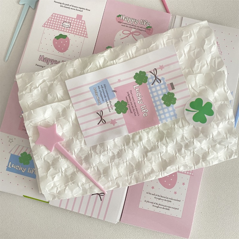 30pcs/set Cute Clover Strawber - Cardstock Paper Pack 评论和价格