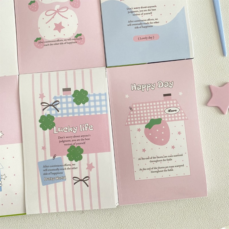 30pcs/set Cute Clover Strawber - Cardstock Paper Pack 评论和价格