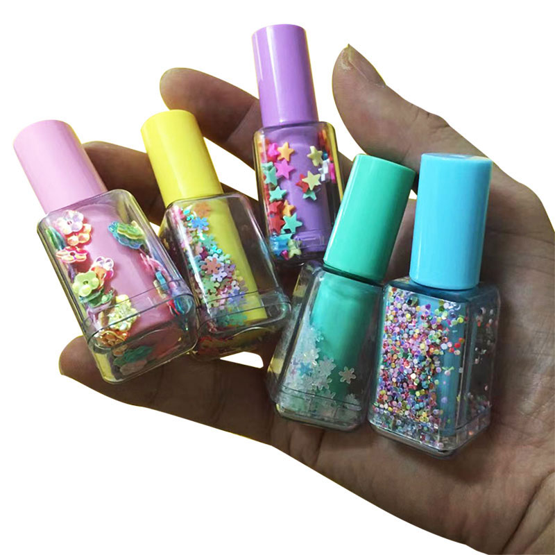 5Pcs Set Mini Sequin Nail Poli - Highlighter Set Pastel 评论和价格