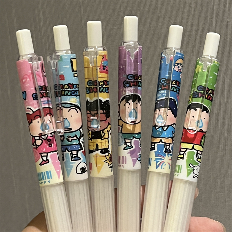 6pcs Crayon Shin-chan Student  - Gel Ink Pen Set 评论和价格