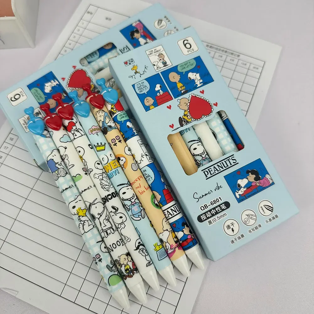 6 Pcs Snoopy Gel Pen Set 0.5mm - Gel Ink Pen Set 评论和价格