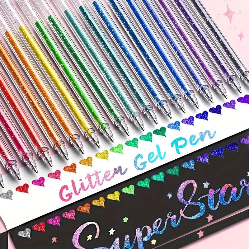 8/12/18-Piece Special Glitter  - Gel Ink Pen Set 评论和价格
